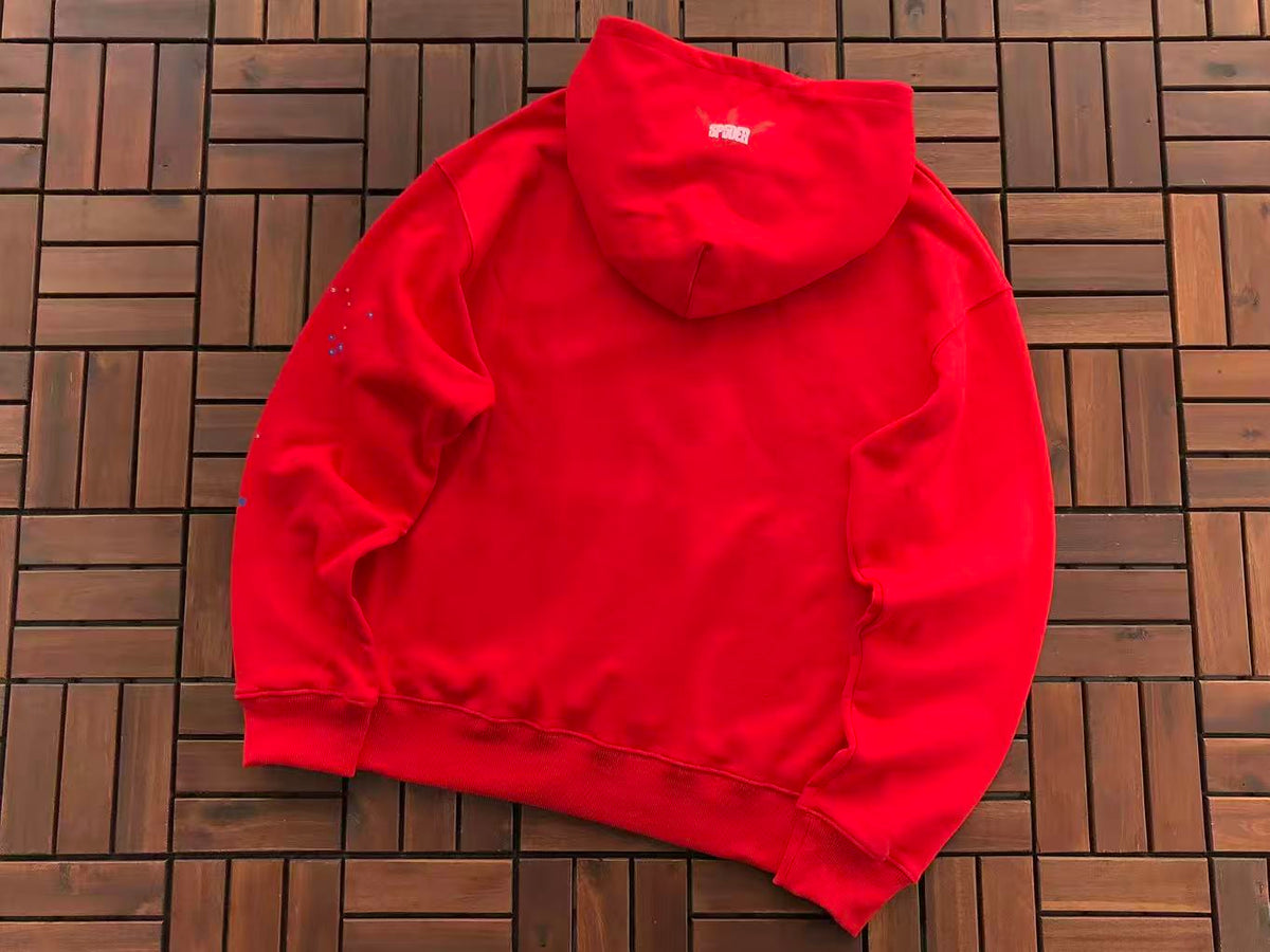 Red and Pink Web Hoodie