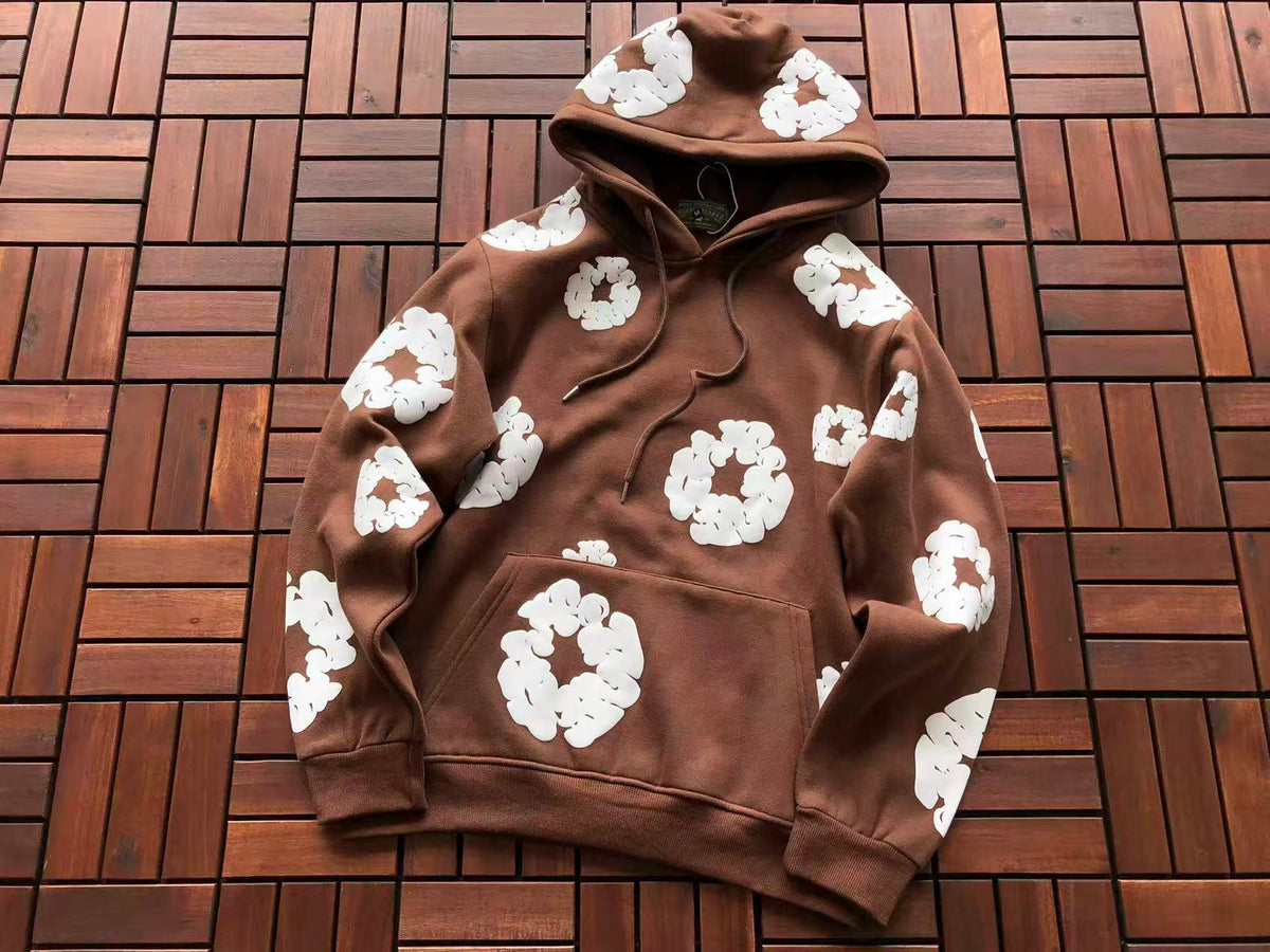 Brown Wreath Tear Hoodie