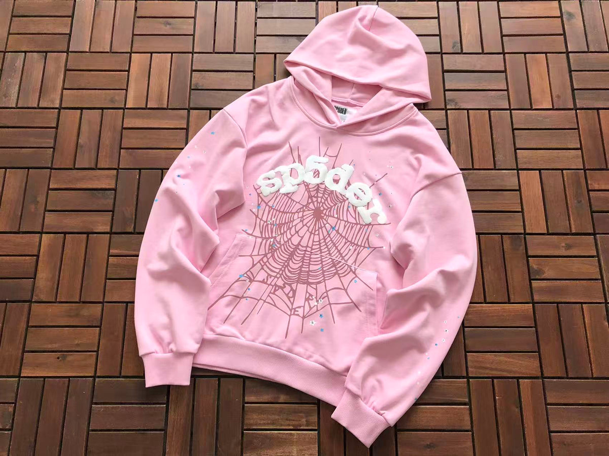 Bright Pink Web Hoodie