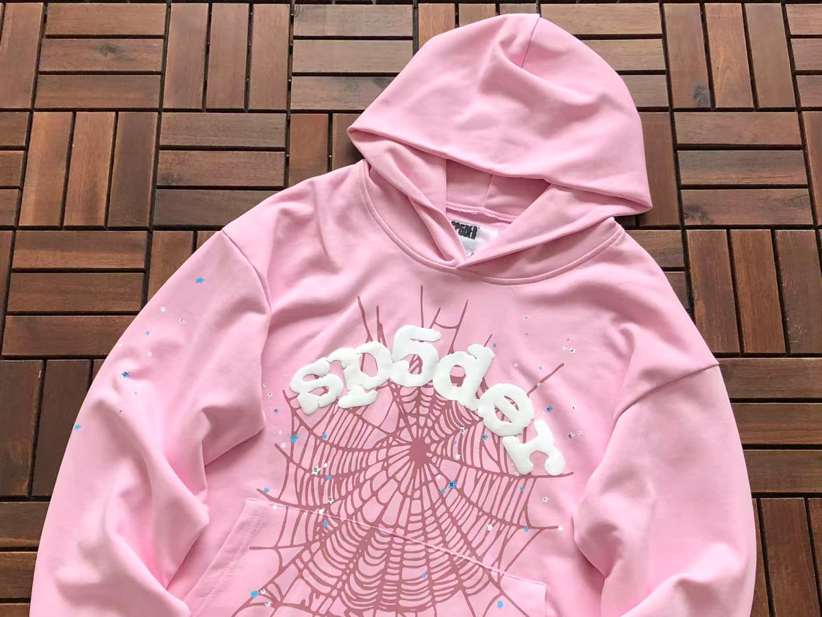 Bright Pink Web Hoodie