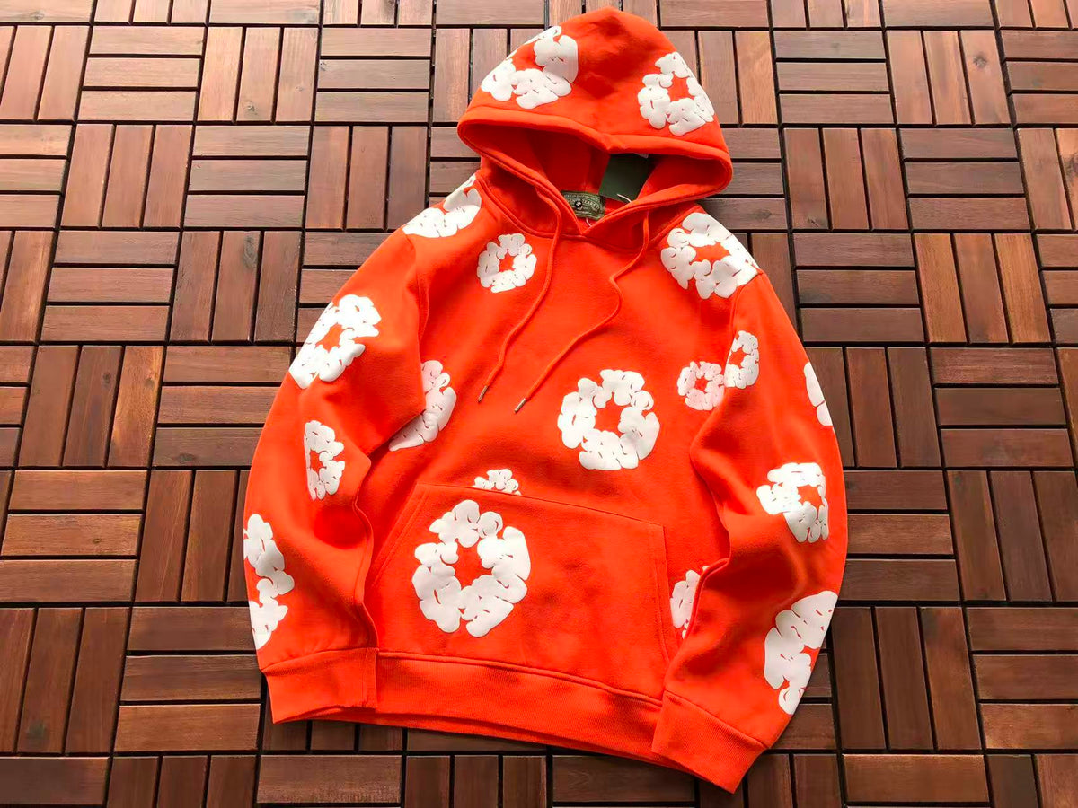 Orange Wreath Tear Hoodie