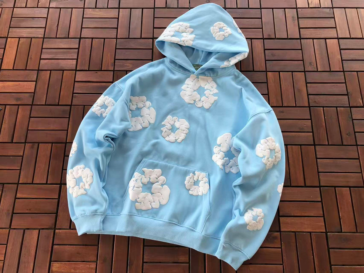 Light Blue Wreath Tear Hoodie