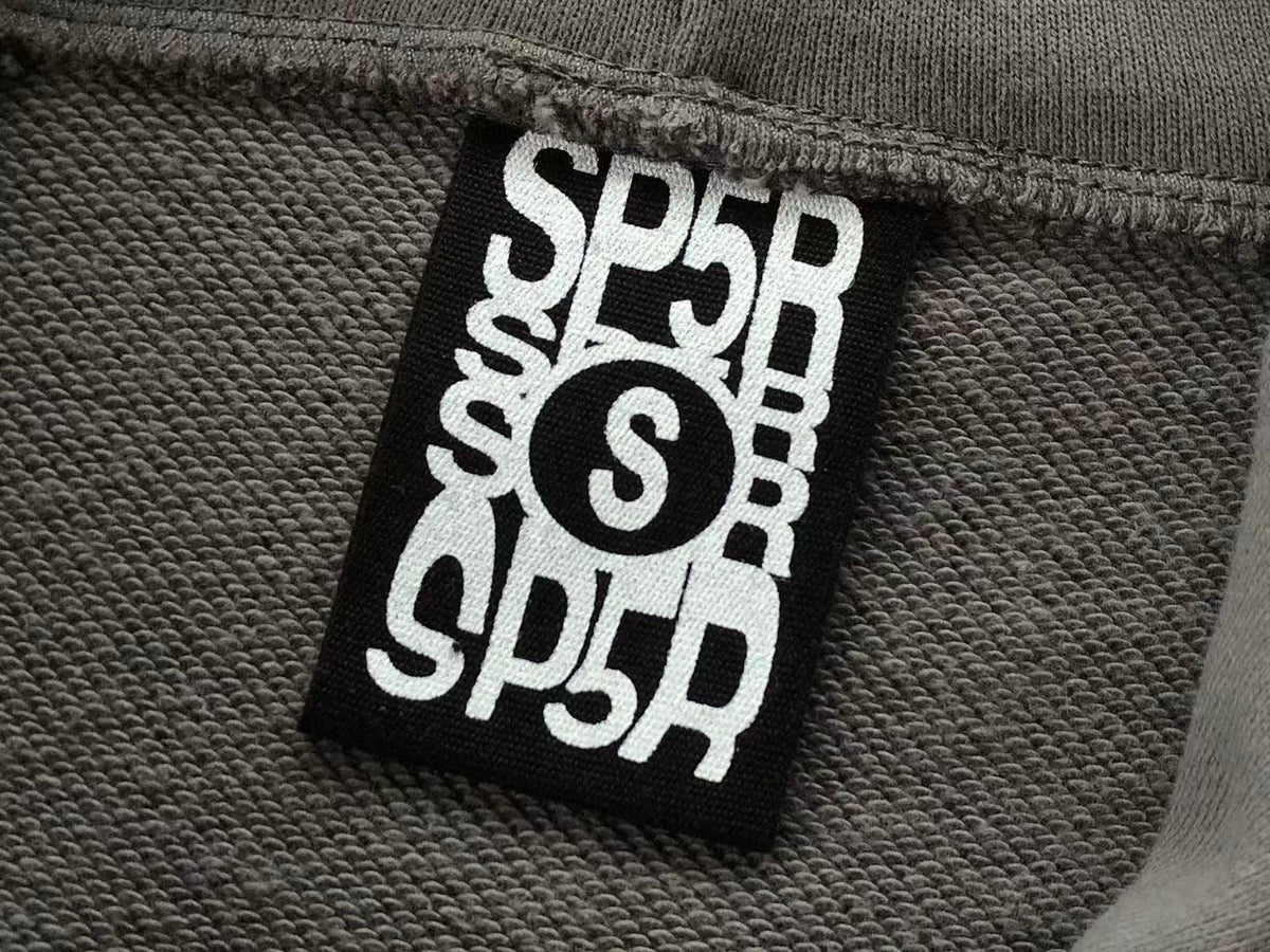 Grey and Green Web Hoodie